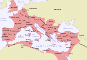 Map of the Roman empire during the reign of the Emperor Trajan