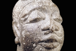 Stone head (mahe yafei), 16th - 18th century, Kisi people, steatite or soapstone, 24 x 10 x 17.5 cm, Sierra Leone © Trustees of the British Museum