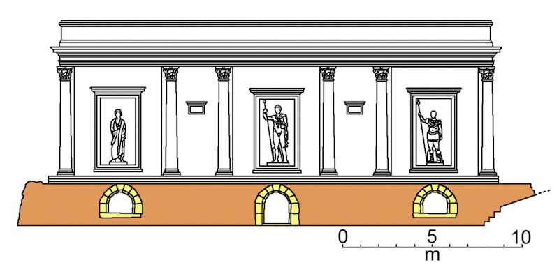 Possible reconstruction of the Scipio's tomb in Rome, via Appia, Rome, third century B.C.E. - first century C.E.