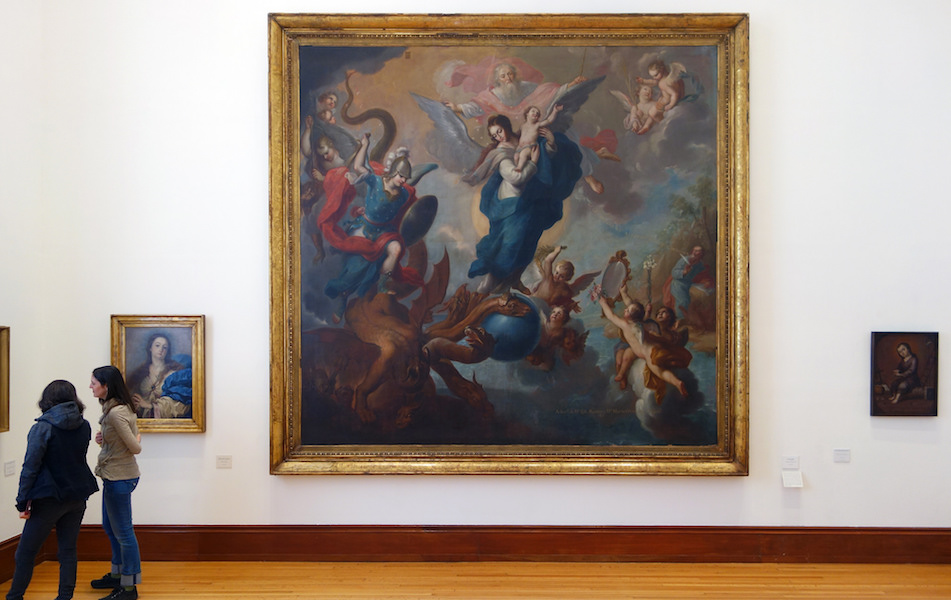 Miguel Cabrera, The Virgin of the Apocalypse, 1760, oil on canvas, 352.7 x 340 cm (Museo Nacional de Arte, INBA)