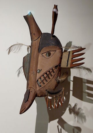Fish mask of the Yupi'k people, wood, Yukon/Kuskokwim region (Alaska), early 20th century (Louvre, formerly in the collection of André Breton; on deposit from the Musée du quai Branly)