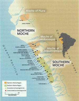 Moche sites (in what is today Peru) courtesy of the San José de Moro Archaeological Project