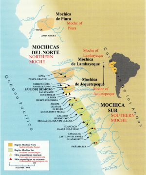 Map of Moche sites courtesy of the San José de Moro Archaeological Project