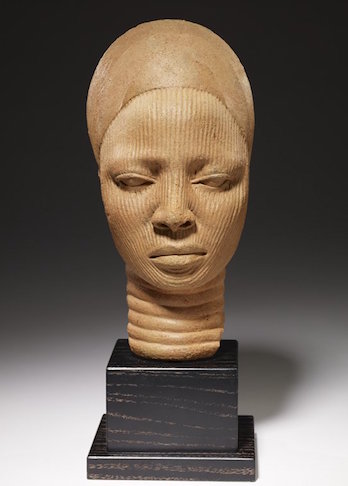 Shrine head, Yoruba, Nigeria, 12th-14th century, terracottas, 31.1 x 14.6 x 18.4 cm (Minneapolis Institute of Art)