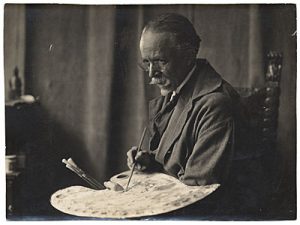 L. Matthes, Henry Ossawa Tanner with a palette, c. 1935, photographic print (Archives of American Art)