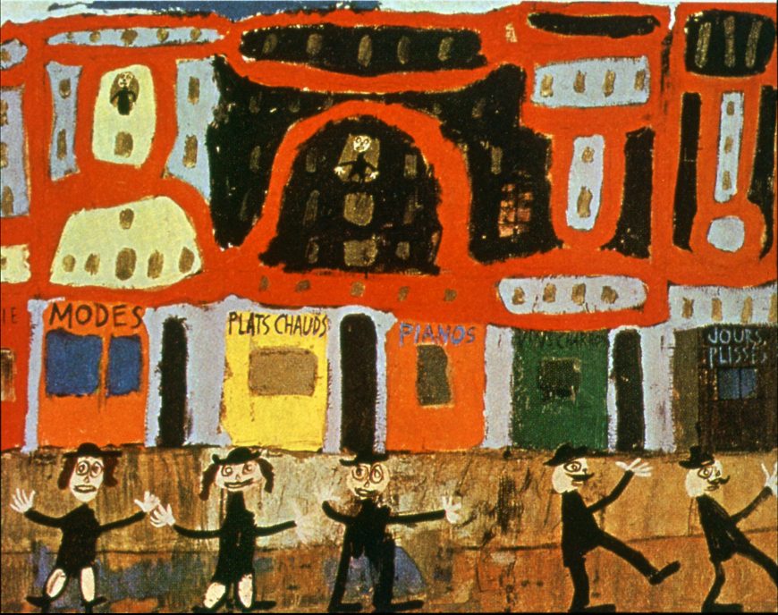 Jean Dubuffet, View of Paris, The Life of Pleasure, 194, oil on canvas, 88.5 x 116 cm (private collection)