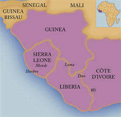 Map of west Africa