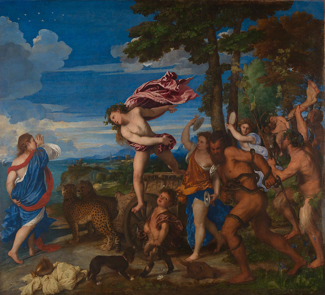 Titian, Bacchus and Ariadne, 1520-23, oil on canvas, 176.5 x 191 cm (The National Gallery)