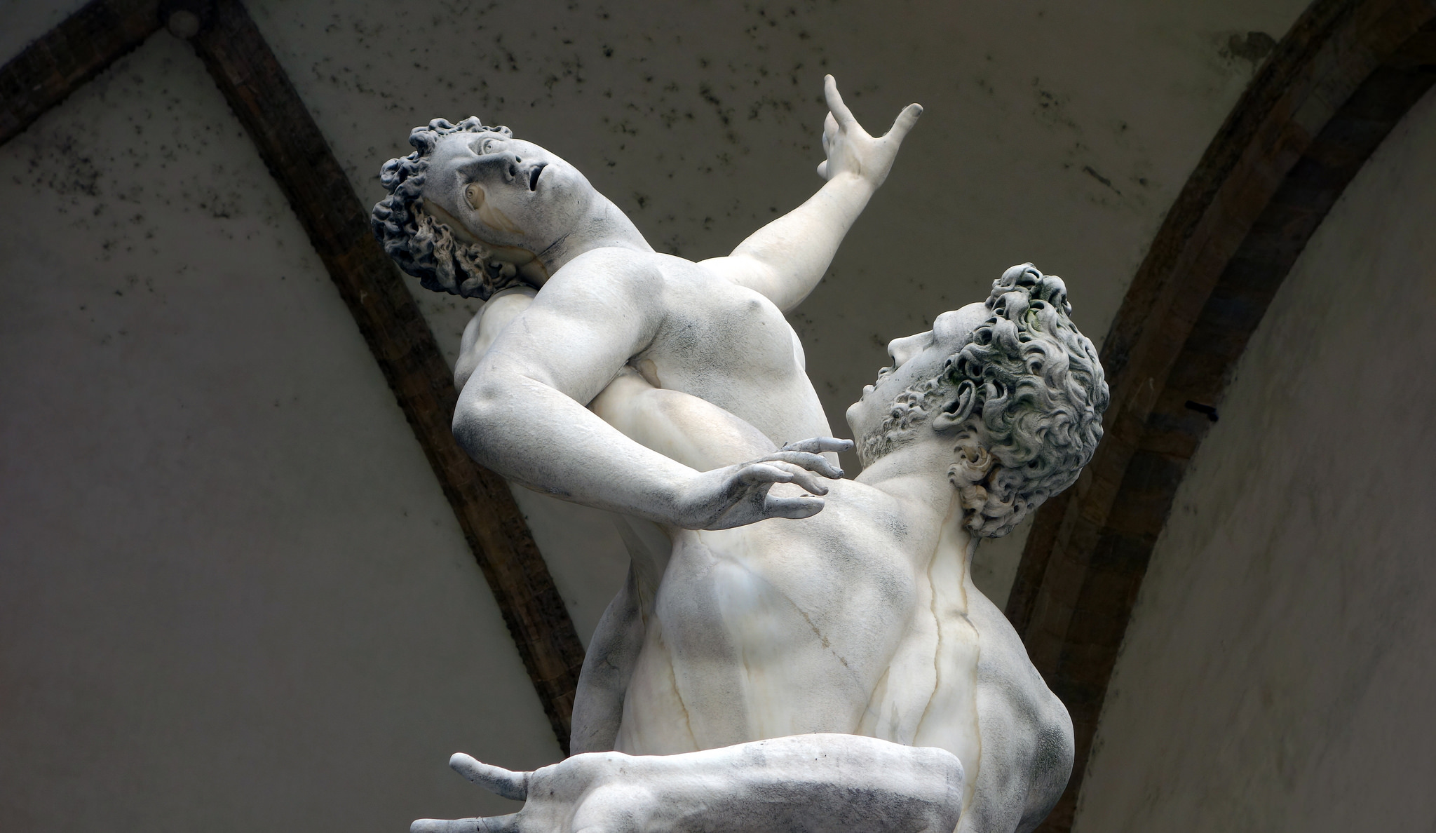 Giambologna, Abduction of a Sabine Woman, 1581-83, marble, 410 cm high (Loggia dei Lanzi, Florence)