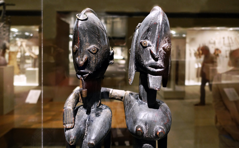 Dogon Couple, 18th-early 19th century (Dogon peoples), Mali, wood and metal, 73 x 23.7 (The Metropolitan Museum of Art)