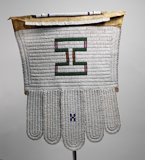Married Woman's Apron (Ijogolo), 19th-20th century, South Africa, Ndebele peoples, leather, beads and thread, 75.6 x 67.3cm (The Metropolitan Museum of Art)