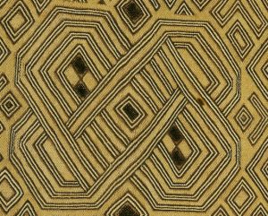 Double Prestige Panel, 19th–20th century, Democratic Republic of the Congo, Sankuru River region, Kuba peoples, raffia palm fiber, 51.4 x 116.2 cm (The Metropolitan Museum of Art)