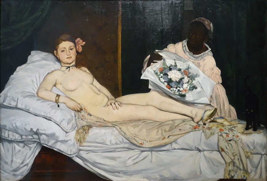 Édouard Manet, Olympia, 1863, oil on canvas, 130 x 190 cm (Musée d'Orsay, Paris; photo: Steven Zucker, CC BY-NC-SA 2.0)