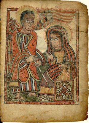 Annunciation, Ethiopien d'Abbadie 105, fol. 5, (photo: Bibliothèque nationale de France).