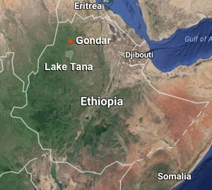 map showing location of gondar