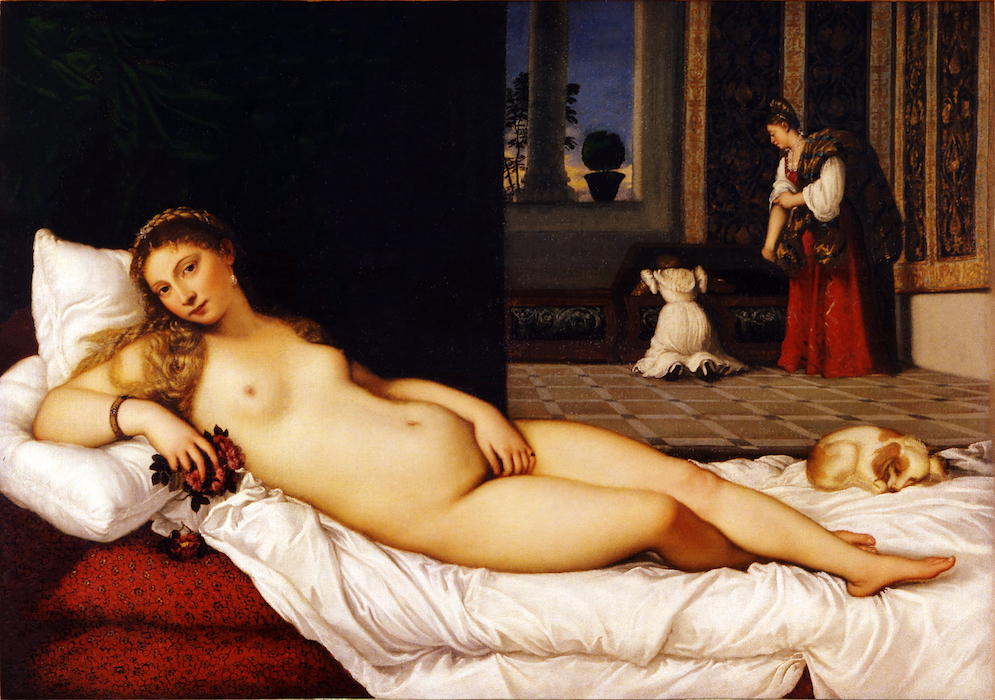 Titian, Venus of Urbino, 1538, oil on canvas, 119.20 x 165.50 cm (Galleria degli Uffizi, Florence)