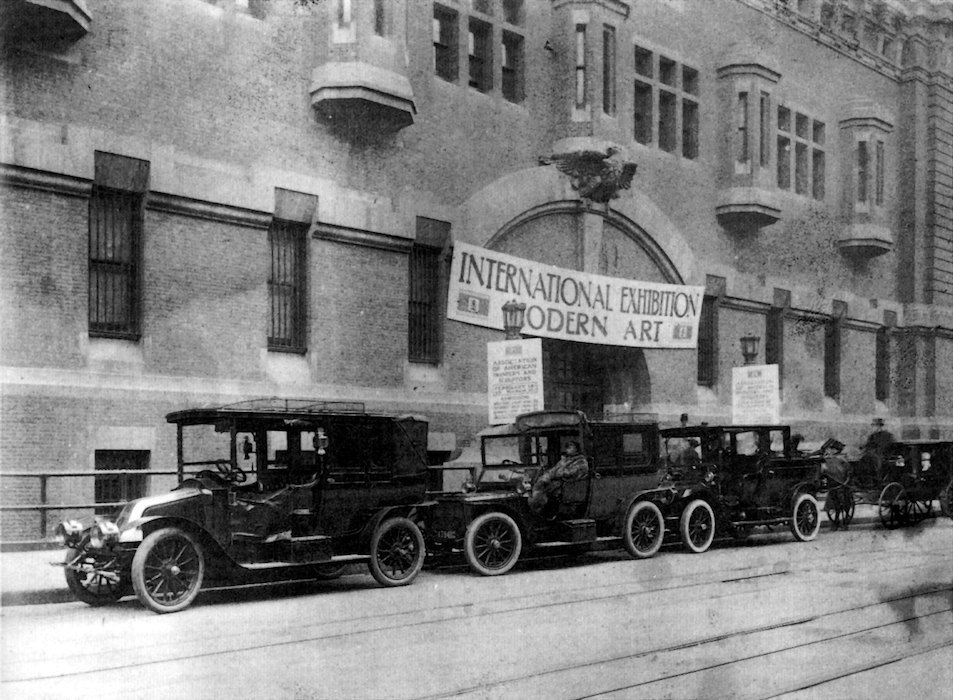 Entrance to the New York City Armory Show, 69th Regiment Armory, New York City, 1913 (public domain)