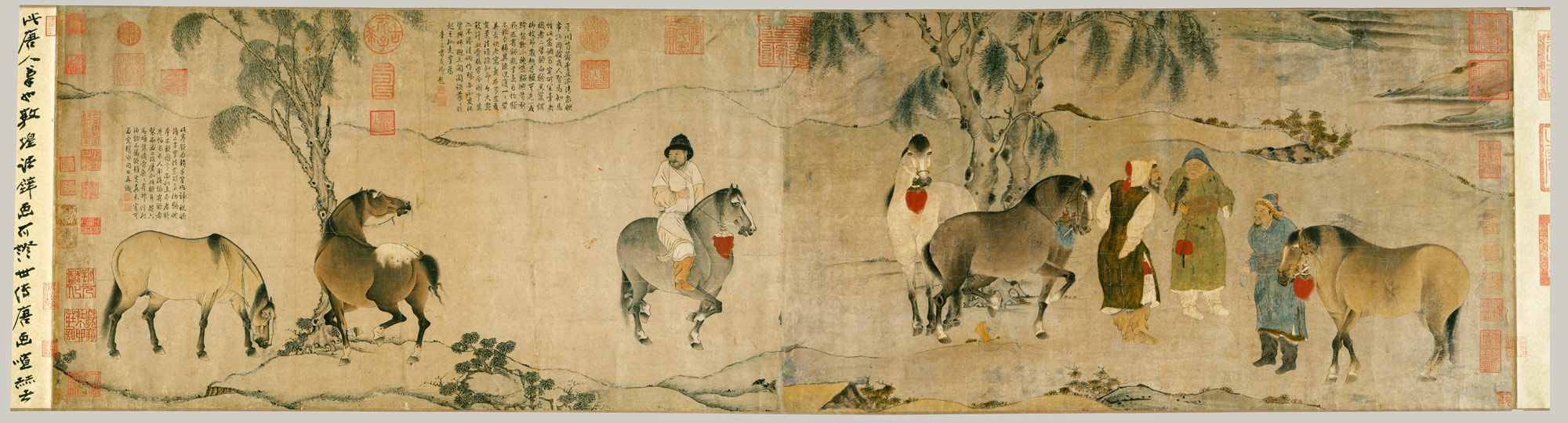 Six Horses, 13th–14th century, China, ink and color on paper, 47.1 x 647.1 cm (The Metropolitan Museum of Art, New York)