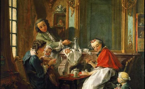 François Boucher, Family Taking Breakfast, 1739, 81 x 65 cm (Louvre)