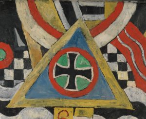 Marsden Hartley, Portrait of a German Officer (detail), 1914, oil on canvas, 173.4 x 105.1 cm (Alfred Stieglitz Collection, The Metropolitan Museum of Art, New York)
