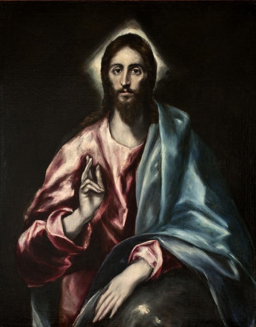 El Greco, <em>The Savior</em>, 1608-14, oil paint, 100.4 x 80.2 cm (Museo del Greco, Toledo)