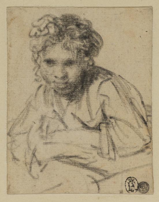 Rembrandt, Study for the painting A Girl at a Window, 1645 (The Courtauld Gallery, London, Antoine Seilern Bequest)