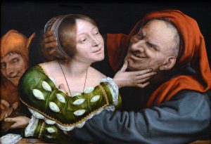Quentin Massys, Ill-Matched Lovers, c. 1520/1525 oil on panel, 43.2 x 63 cm