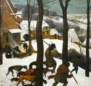 Pieter Bruegel the Elder, Hunters in the Snow (Winter), 1565, oil on wood, 162 x 117 cm (Kunsthistorisches Museum, Vienna)