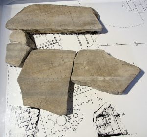 A fragment of the Severan marble plan showing the Porticus of Octavia