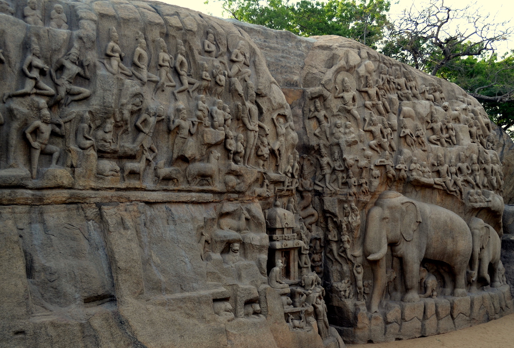 Descent of the Ganges or Arjuna’s Penance, 7-8th C., Mahabalipuram, Tamil Nadu, India
