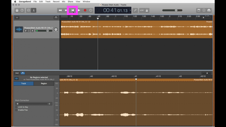 garage band into mp3 file for mac