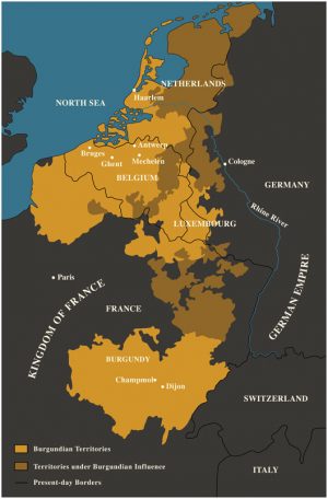 Burgundy and the Burgundian Netherlands in 1467 (map: National Gallery of Art)