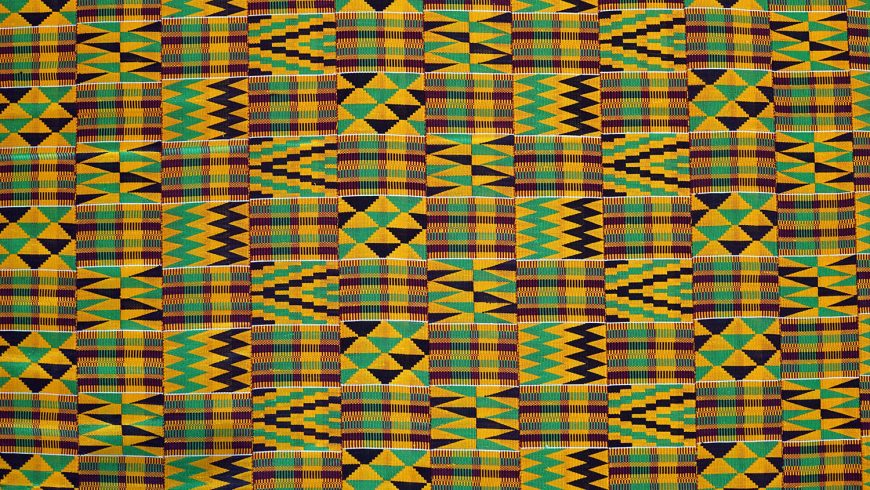 Kente cloth, 20th century, silk and cotton (Vatican Museums)