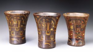 Keru Vessel, Inka, lacquered wood, Colonial, Peru (Brooklyn Museum) Keru Cup. Inka. Colonial. Wood; lacquered, 7 3/8 x 6 15/16inches / 18.7 x 17.6cm (Brooklyn Museum)