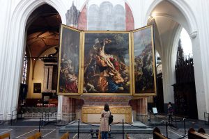 Peter Paul Rubens, Elevation of the Cross, from Saint Walpurgis, 1610, oil on wood, 15 feet 1-7/8 inches x 11 feet 1-1/2 inches (now in Antwerp Cathedral)