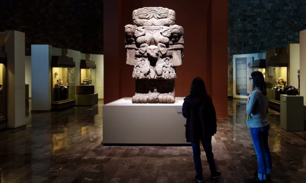 Coatlicue, c. 1500, Mexica (Aztec), found on the SE edge of the Plaza Mayor/Zocalo in Mexico City, basalt, 257 cm high (National Museum of Anthropology, Mexico City)
