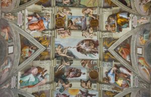 Michelangelo, Ceiling of the Sistine Chapel (detail), 1508-12, Vatican, Rome