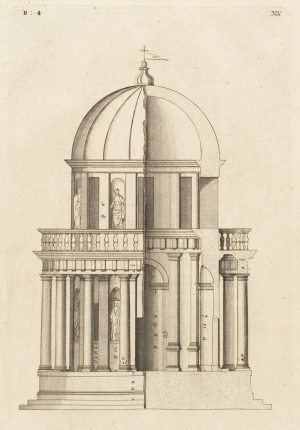 Andrea Palladio, Bramante's Tempietto from The Four Books of Architecture, originally published 1570, vol. 4, plate 55 (Universität Heidelburg)