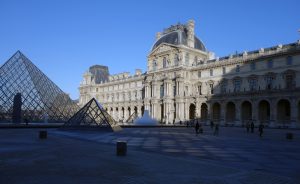 View of the Cour Napoléon, Musée du Louvre, Paris