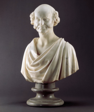Hiram Powers, Martin van Buren, modeled 1836, carved 1840, marble, 54.3 x 61.2 x 34.2 cm (The White House)