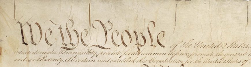 The Constitution of the United States (detail), 1787 (National Archives)