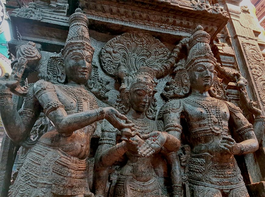 Vishnu presiding over the marriage of Shiva and Meenakshi, Meenakshi Temple, Madurai