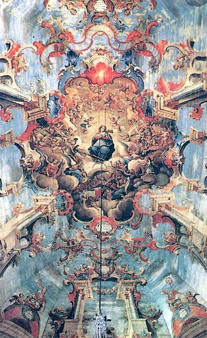 Manoel da Costa Ataíde, ceiling painting, interior of Igreja de São Francisco de Assis, late 17th century, Ouro Preto, Brazil