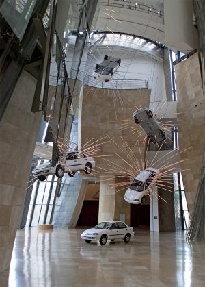 Cai Guo-Qiang, I Want to Believe, 2009, installation in the Guggenheim Bilbao atrium (photo: Tony Hisgett, CC BY 2.0)
