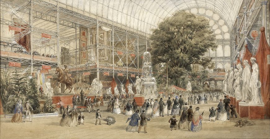 Thomas Abiel Prior, Queen Victoria Opening the 1851 Universal Exhibition at the Crystal Palace in London, 1851, 1851-86, watercolor with white gouache highlights, 20.5 x 40 cm (Musée d'Orsay)