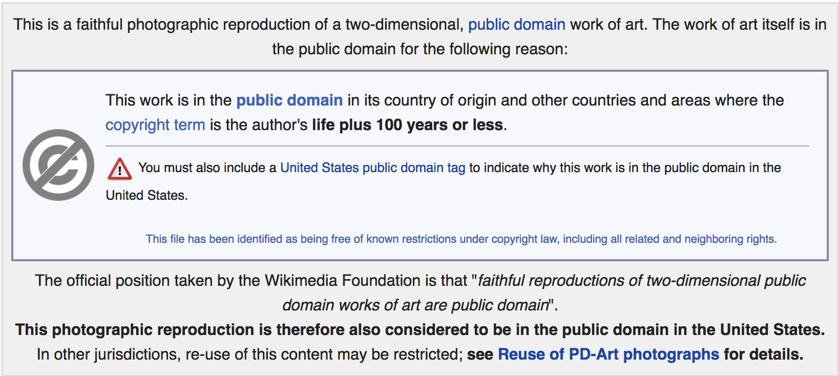 A Wikimedia license as it appears on the file page