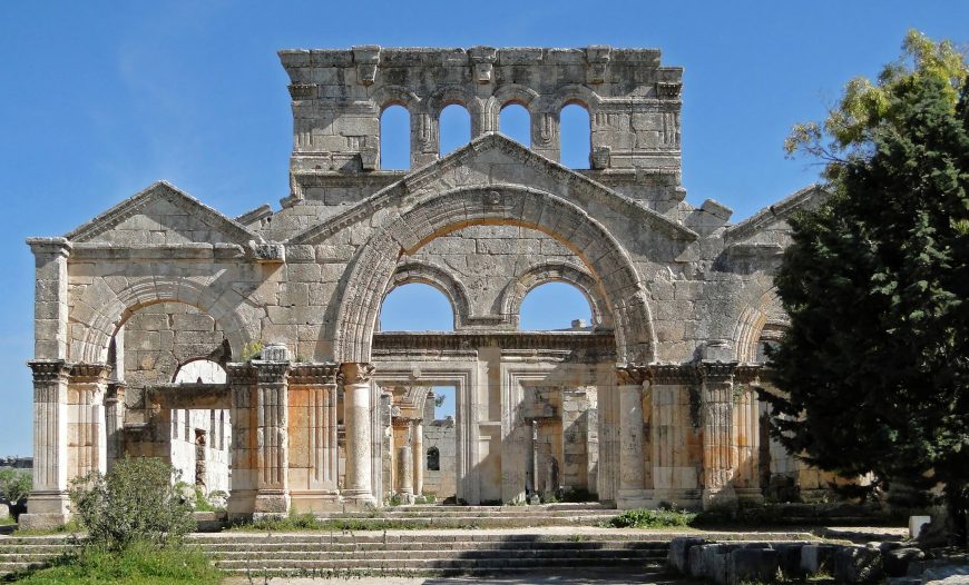 World Heritage site: The Basilica of St Simeon Stylites in Syria, the oldest surviving Byzantine church, dating back to the 5th century, now rumored to be badly damaged by fighting.