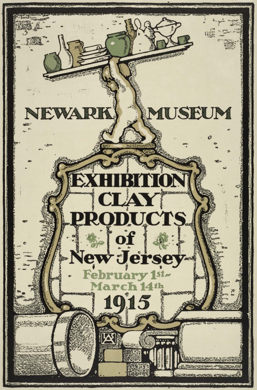 Newark Museum: Exhibition of Clay Products of New Jersey, 1915, poster (The New York Public Library)