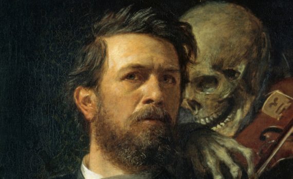 Arnold Böcklin, Self-Portrait with Death Playing the Fiddle, 1872, oil on canvas, 75 x 61 cm (Alte Nationalgalerie, Berlin)