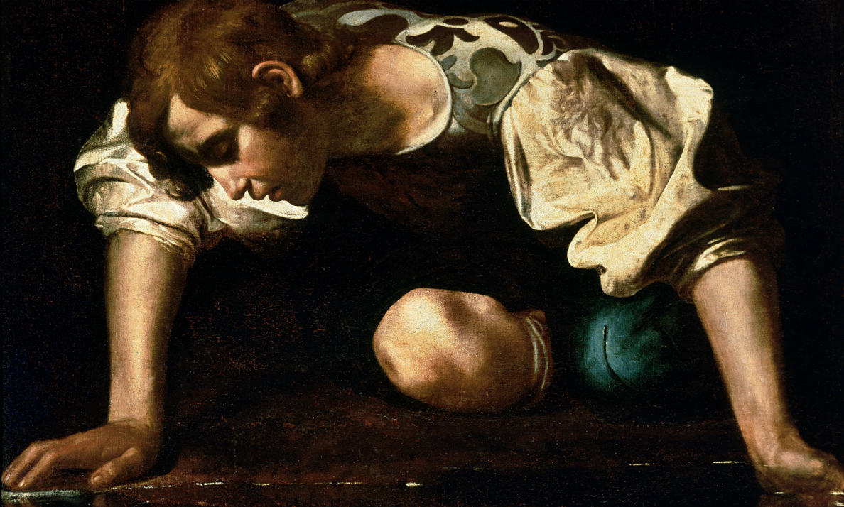 Michelangelo Merisi da Caravaggio, Narcissus at the Source-detail